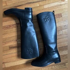 Black Tory Burch riding boots